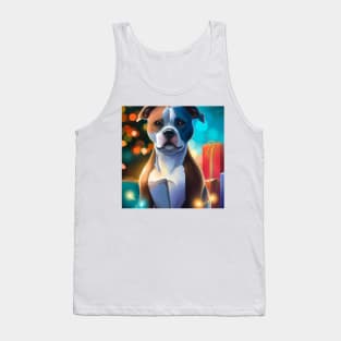 Cute Staffordshire Bull Terrier Drawing Tank Top